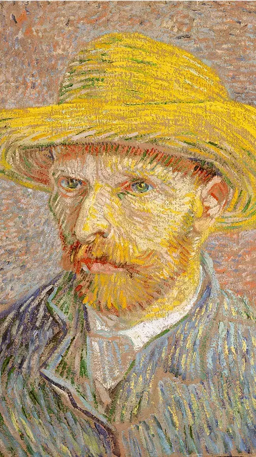 Self-Portrait with a Straw Hat (obverse: The Potato Peeler)